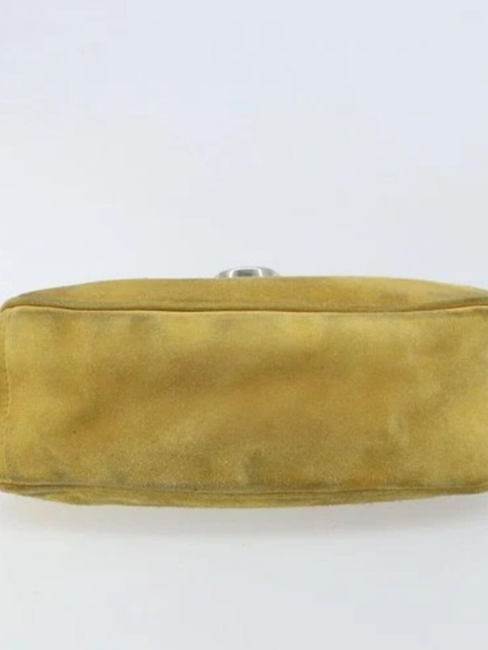 PRADA Shoulder Bag Suede Yellow Silver Auth ARZ148 - Picture 5 of 16